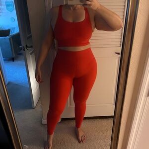 NWT Matching Set: Barbell Apparel Structure Bra & Structure Leggings, Papaya, XL